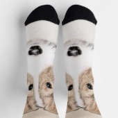 Wire Fox Terrier Painting - Niedliche Original Dog Socken (Oben)