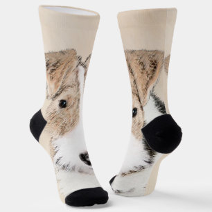 Wire Fox Terrier Painting - Niedliche Original Dog Socken