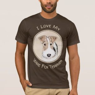 Wire Fox Terrier Painting - Niedliche Original Dog T-Shirt