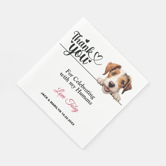 Wire Fox Terrier Paper Napkins Serviette (Ecke)