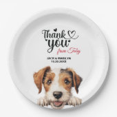 Wire Fox Terrier Pappteller (Vorderseite)