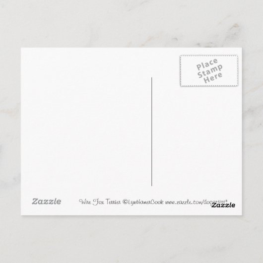 Wire Fox Terrier Postkarte (Rückseite)