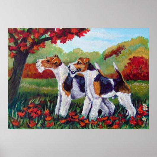 Wire Fox Terrier Print Poster (Vorne)