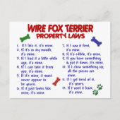 WIRE FOX TERRIER Property Laws 2 Postkarte (Vorderseite)