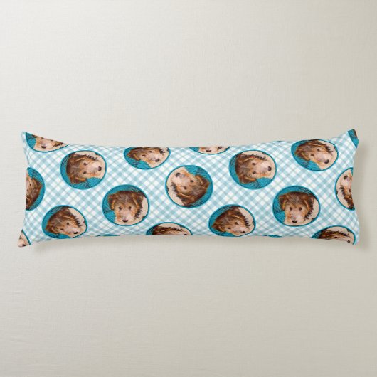 Wire Fox Terrier Puppy Malerei Tricolor Dog Art Seitenschläferkissen (Vorderseite)