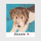 Wire Fox Terrier Puppy Painting - Original Dog Art Aufkleber (Blatt)