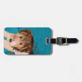 Wire Fox Terrier Puppy Painting - Original Dog Art Gepäckanhänger (Vorderseite horizontal)