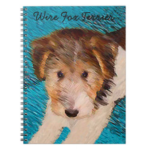 Wire Fox Terrier Puppy Painting - Original Dog Art Notizblock