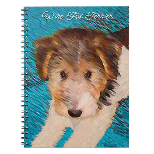 Wire Fox Terrier Puppy Painting - Original Dog Art Notizblock
