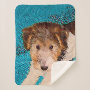 Wire Fox Terrier Puppy Painting - Original Dog Art Sherpadecke