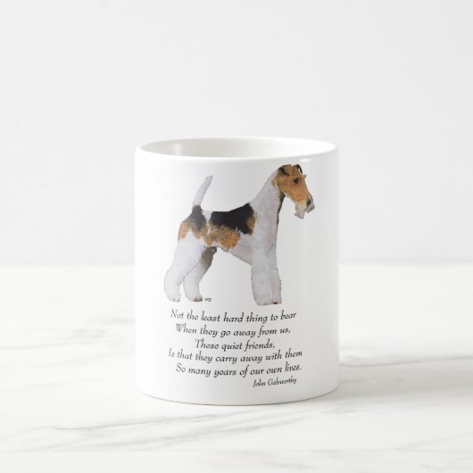 Wire Fox Terrier Rainbow Bridge Kaffeetasse (Mittel)