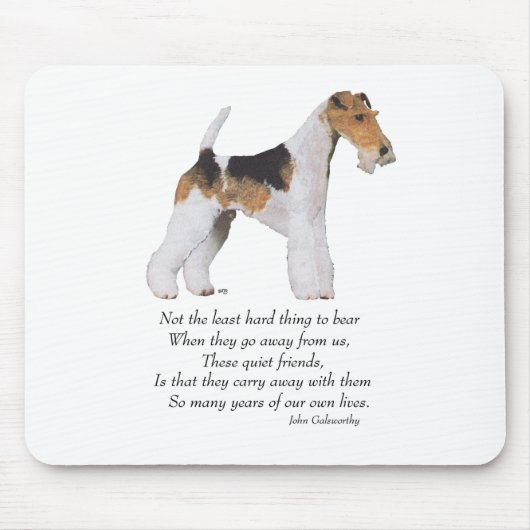 Wire Fox Terrier Rainbow Bridge Mousepad (Vorne)