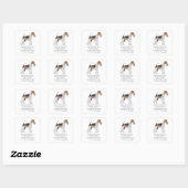 Wire Fox Terrier Rainbow Bridge Quadratischer Aufkleber (Blatt)