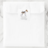 Wire Fox Terrier Rainbow Bridge Quadratischer Aufkleber (Tasche)