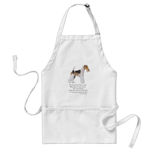 Wire Fox Terrier Rainbow Bridge Schürze (Vorne)