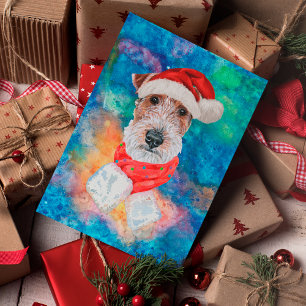 Wire Fox Terrier Rasse Hund Weihnachten