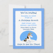 Wire Fox Terrier Reindeer Einladung (Rückseite)