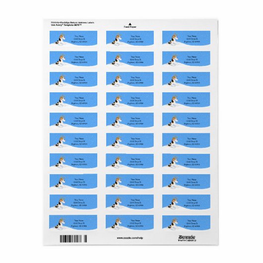 Wire Fox Terrier Reindeer Labels (Vorne)