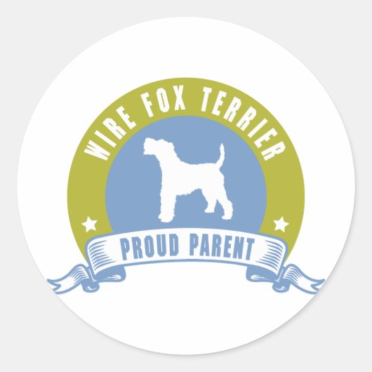 Wire Fox Terrier Runder Aufkleber (Vorderseite)