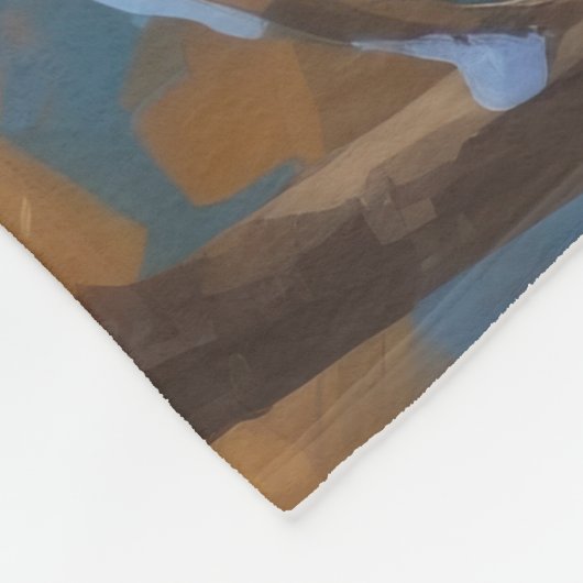 Wire Fox Terrier Running Snow mit Weihnachtshut Fleecedecke (Ecke)