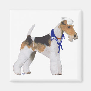 Wire Fox Terrier Sailor Magnet