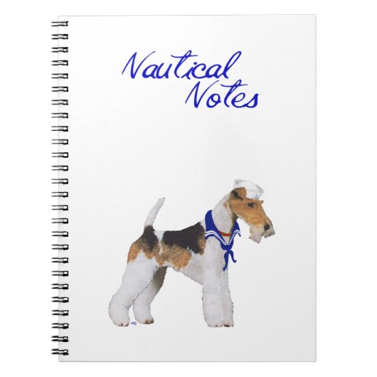 Wire Fox Terrier Sailor Notebook Notizblock (Vorderseite)