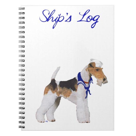 Wire Fox Terrier Sailor Notebook Notizblock (Vorderseite)