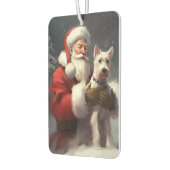 Wire Fox Terrier Santa Claus Weihnachten Autolufterfrischer (Links)