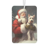 Wire Fox Terrier Santa Claus Weihnachten Autolufterfrischer (Rückseite)