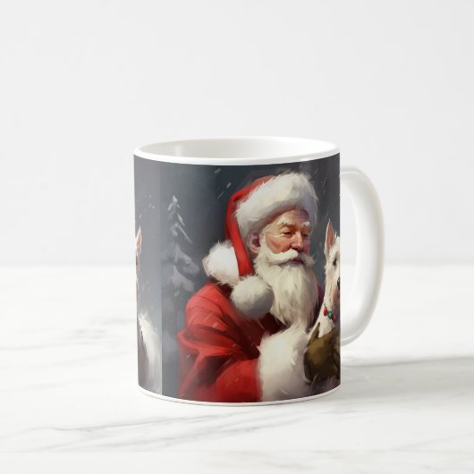 Wire Fox Terrier Santa Claus Weihnachten Kaffeetasse (VorderseiteRechts)