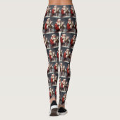 Wire Fox Terrier Santa Claus Weihnachten Leggings (Rückseite)