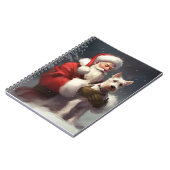 Wire Fox Terrier Santa Claus Weihnachten Notizblock (Linke Seite)