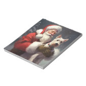 Wire Fox Terrier Santa Claus Weihnachten Notizblock (Rotiert)