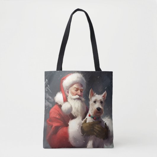 Wire Fox Terrier Santa Claus Weihnachten Tasche (Vorderseite)