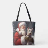 Wire Fox Terrier Santa Claus Weihnachten Tasche (Rückseite)