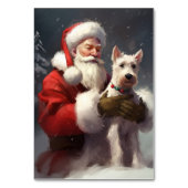 Wire Fox Terrier Santa Claus Weihnachten Tischnummer (Rückseite)