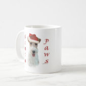 Wire Fox Terrier Santa Paws Kaffeetasse (Vorderseite Links)