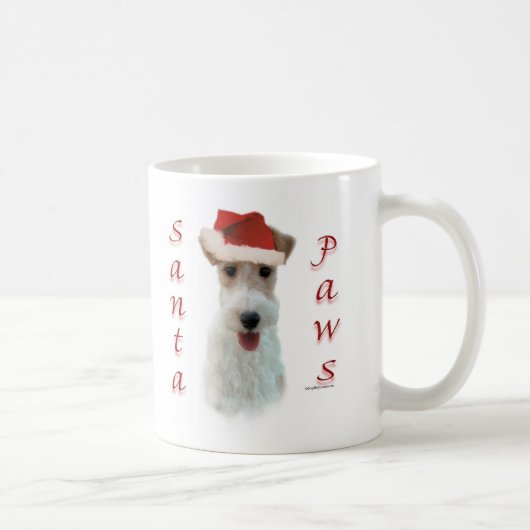 Wire Fox Terrier Santa Paws Kaffeetasse (Rechts)
