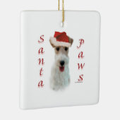 Wire Fox Terrier Santa Paws Keramikornament (Rechts)
