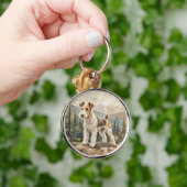 Wire Fox Terrier Schlüsselanhänger (Hand)