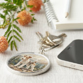 Wire Fox Terrier Schlüsselanhänger (Seite)