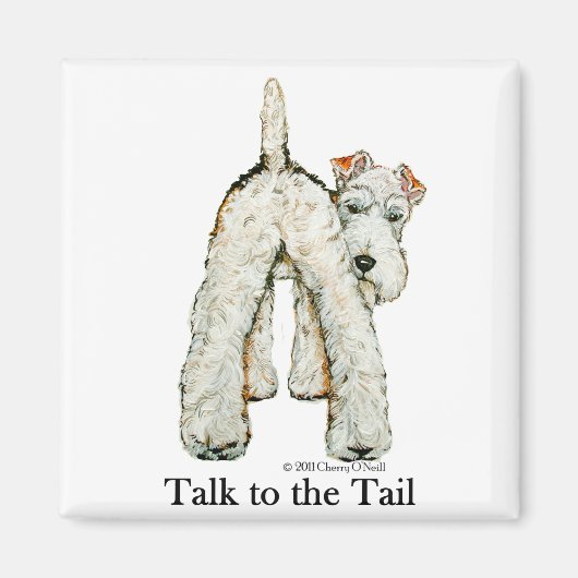 Wire Fox Terrier Schwanz Magnet (Vorne)