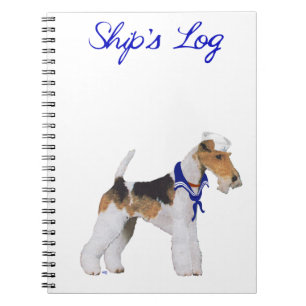 Wire Fox Terrier Seemannsnotizbuch Notizblock