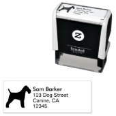 Wire Fox Terrier Silhouette Rücksendeadresse Permastempel (Beispiel)