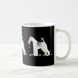 Wire Fox Terrier Silhouette Weihnachtsdesign Kaffeetasse