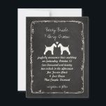 Wire Fox Terrier Silhouetten Hochzeit Einladung<br><div class="desc"></div>