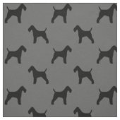 Wire Fox Terrier Silhouetten Hunde grau und schwar Stoff (Muster)