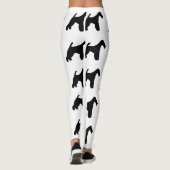 Wire Fox Terrier silo schwarz Leggings (Rückseite)