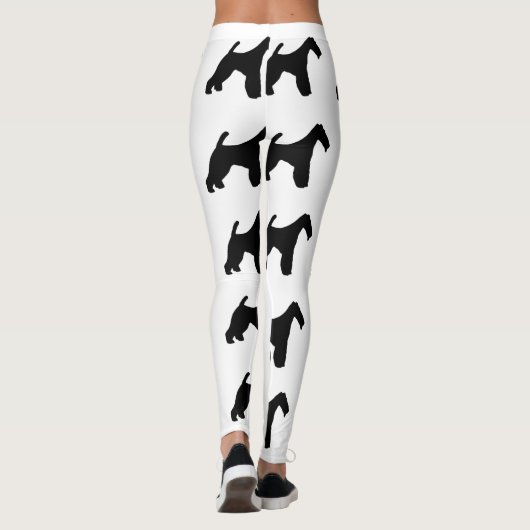 Wire Fox Terrier silo schwarz Leggings (Rückseite)