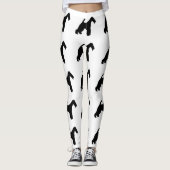 Wire Fox Terrier silo schwarz Leggings (Vorderseite)